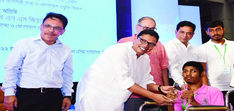 Disabled people give job interview in video conferencing